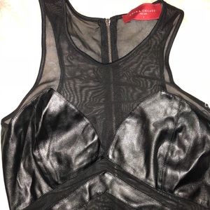 Leather, see through Akira dress.